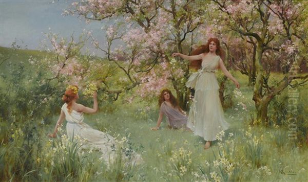 The First Days Of Spring Oil Painting by Alfred Glendening Jr.