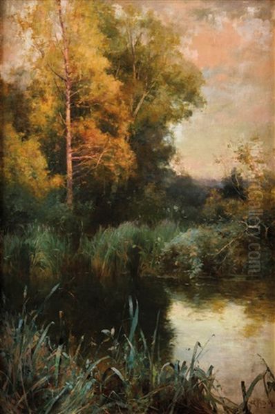 Sous-bois Oil Painting by Alfred Glendening Jr.