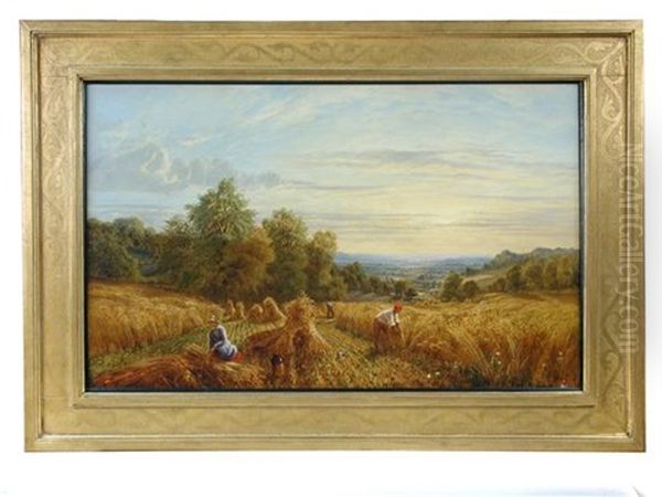 Harvesting Hay Oil Painting by Alfred Glendening Jr.