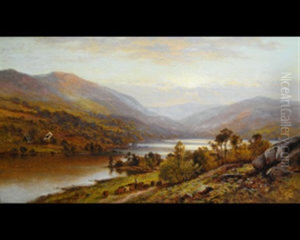 Thirlmere Cumberland Oil Painting by Alfred Glendening Jr.