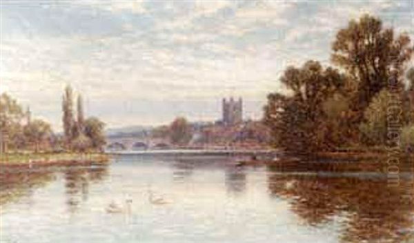 Henley-on-thames Oil Painting by Alfred Glendening Jr.