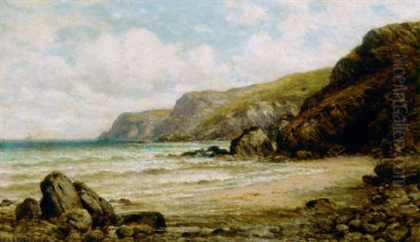 On The Coast, Near Salcombe, Devon Oil Painting by Alfred Glendening Jr.