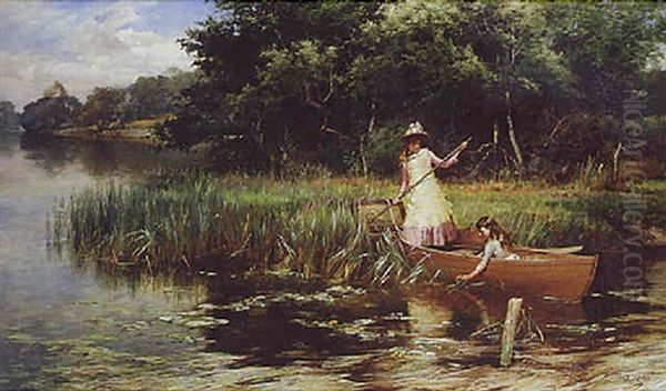 Punting On The River by Alfred Glendening Jr.