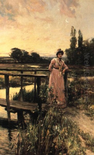 The New Moon Oil Painting by Alfred Glendening Jr.