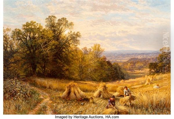 The Harvest Oil Painting by Alfred Augustus Glendening Sr.