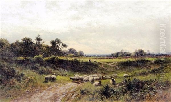 Wilmington Common, Kent Oil Painting by Alfred Augustus Glendening Sr.