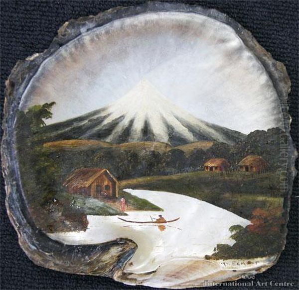 Mt Egmont Oil Painting by John Philamon Backhouse