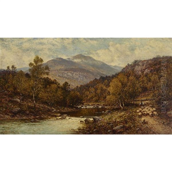 The Trossachs Glen Oil Painting by Alfred Augustus Glendening Sr.