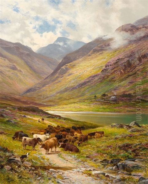 Schottische Landschaft Oil Painting by Alfred Augustus Glendening Sr.