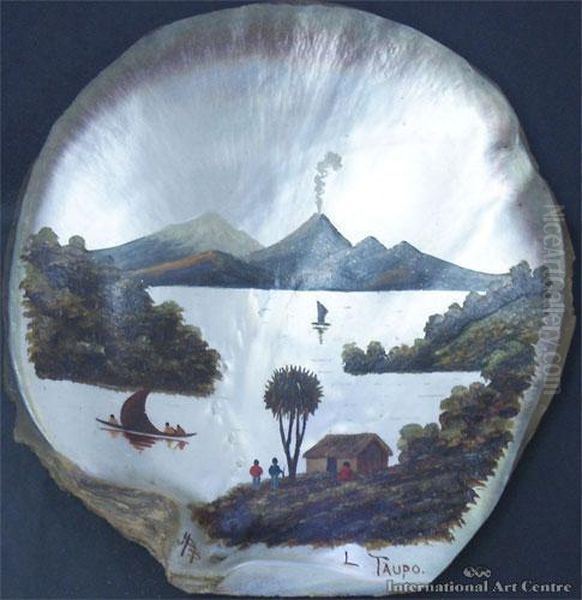 Lake Taupo Oil Painting by John Philamon Backhouse