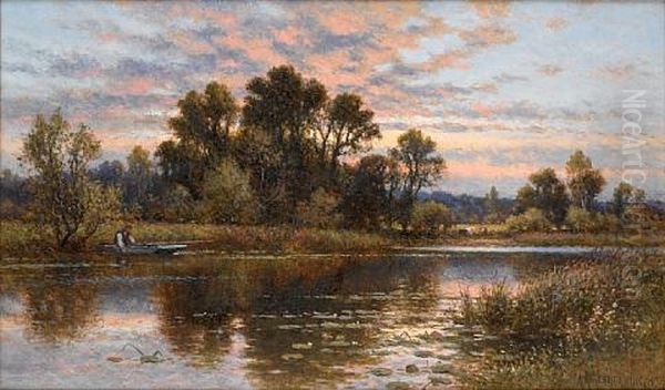 Burlingham, Norfolk Oil Painting by Alfred Augustus Glendening Sr.