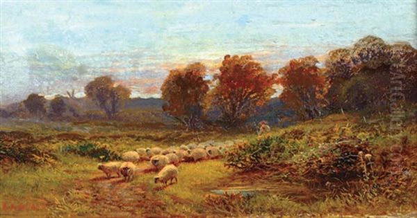 Herding Sheep by Alfred Augustus Glendening Sr.