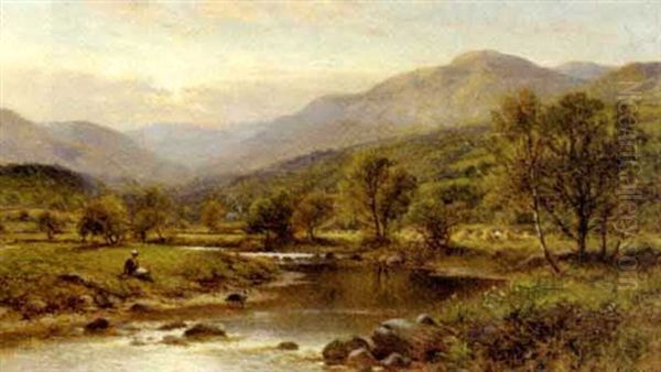 View Of Festiniog, North Wales Oil Painting by Alfred Augustus Glendening Sr.