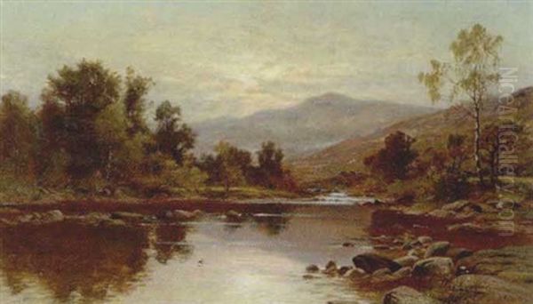 A River In Snowdonia Oil Painting by Alfred Augustus Glendening Sr.