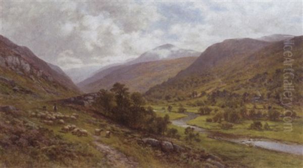 Griesdale, Near Patterdale Oil Painting by Alfred Augustus Glendening Sr.