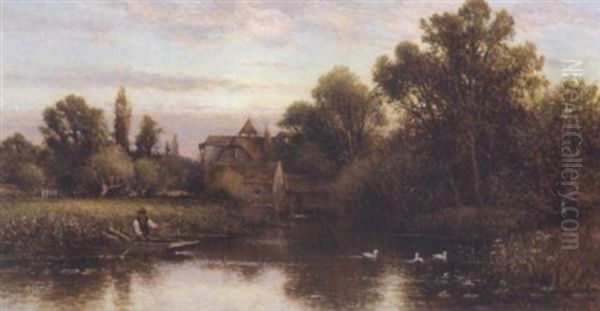 The Ferryman Oil Painting by Alfred Augustus Glendening Sr.