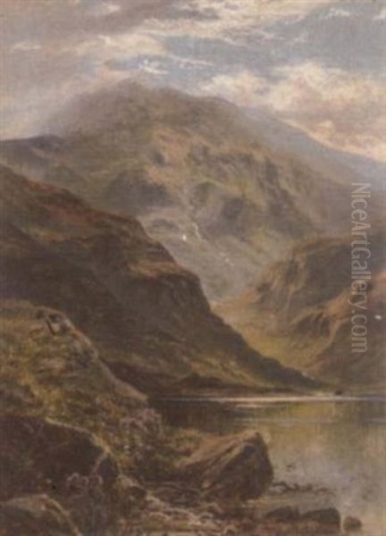 Llyn Llydaw, North Wales Oil Painting by Alfred Augustus Glendening Sr.