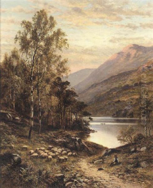 A View In Cumberland Oil Painting by Alfred Augustus Glendening Sr.