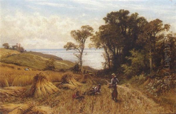 A Rest From The Harvest Oil Painting by Alfred Augustus Glendening Sr.