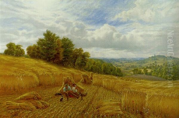 Resting From The Harvest Oil Painting by Alfred Augustus Glendening Sr.