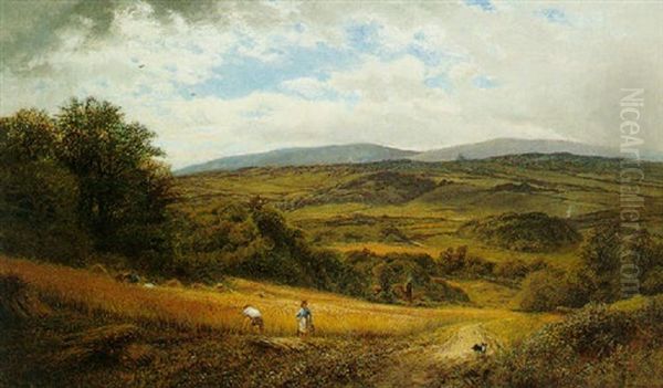 The Surrey Downs Oil Painting by Alfred Augustus Glendening Sr.