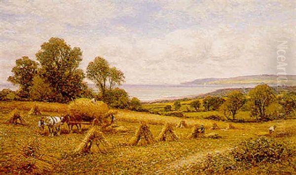 Harvest Time Oil Painting by Alfred Augustus Glendening Sr.