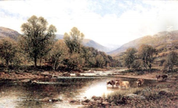 The Watering Place Oil Painting by Alfred Augustus Glendening Sr.