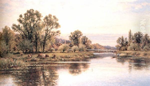 Goring On Thames Oil Painting by Alfred Augustus Glendening Sr.