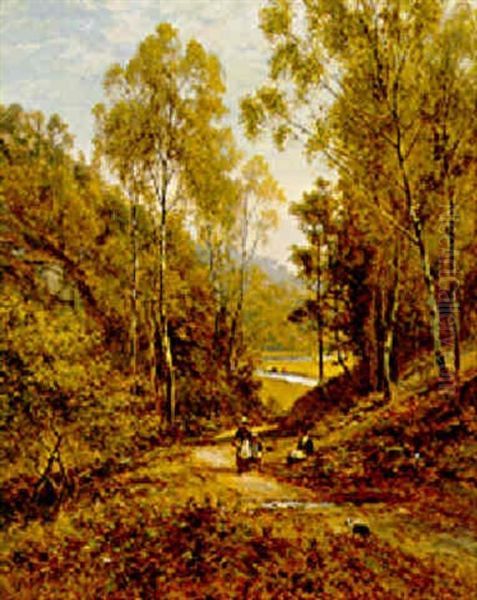 The Path To The Valley Oil Painting by Alfred Augustus Glendening Sr.