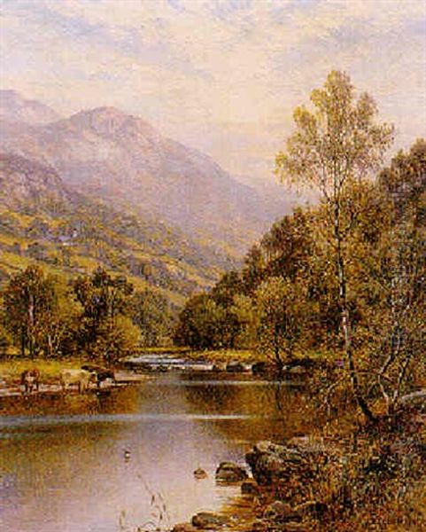 Near Abergavenny Oil Painting by Alfred Augustus Glendening Sr.