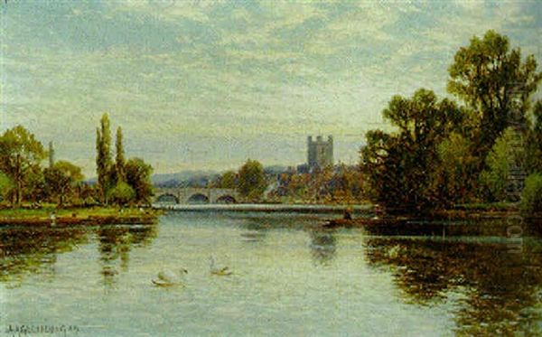 Henley On The Thames Oil Painting by Alfred Augustus Glendening Sr.