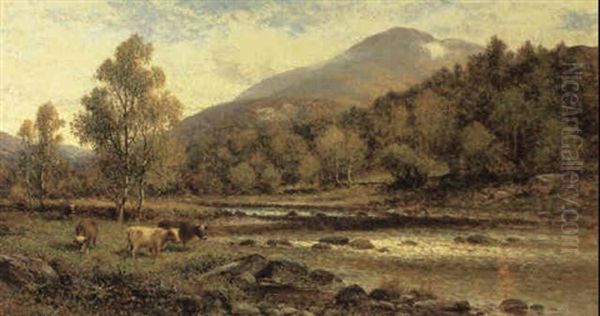 The Lledr, North Wales Oil Painting by Alfred Augustus Glendening Sr.