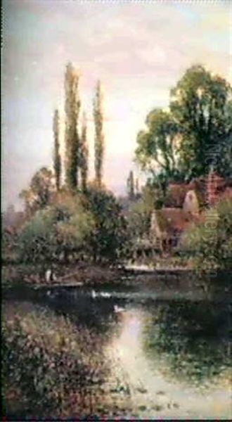 Iffley Mill On The River by Alfred Augustus Glendening Sr.