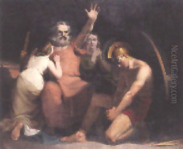 Mythologische Szene (odipussage?) Oil Painting by Charles Gleyre