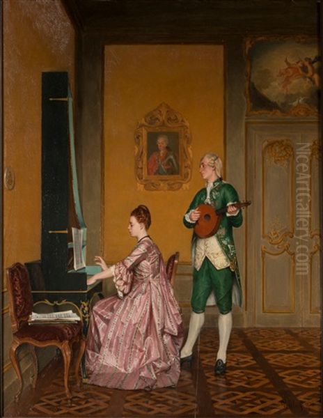 Chamber Music Oil Painting by Albert Glibert