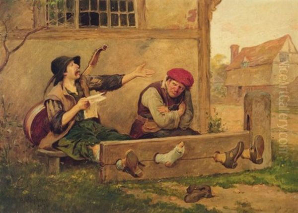 In The Stocks Oil Painting by Henry Gillard Glindoni