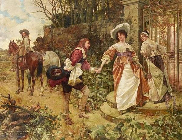 Love's Messenger Oil Painting by Henry Gillard Glindoni