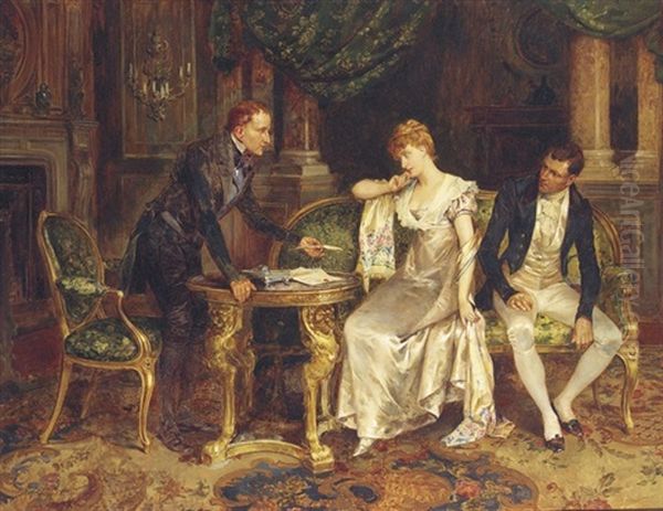 The Decision Oil Painting by Henry Gillard Glindoni