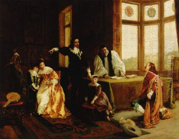 Dismissal Of Archie, The King's Jester Oil Painting by Henry Gillard Glindoni