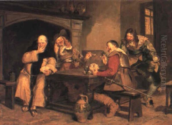 A Good Hand Oil Painting by Henry Gillard Glindoni