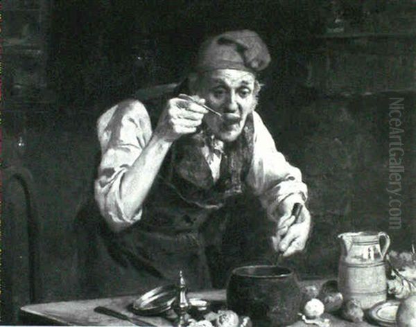 Tasting The Broth Oil Painting by Henry Gillard Glindoni