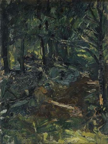 Wooded Landscape Oil Painting by Henry J. Glintenkamp