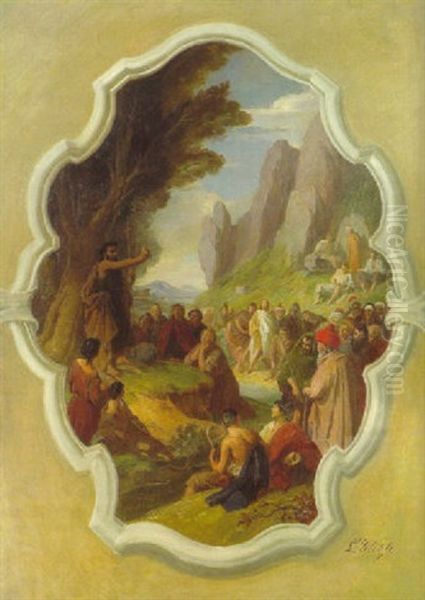 Predigt Johannes Des Taufers Oil Painting by Ludwig Glotzle