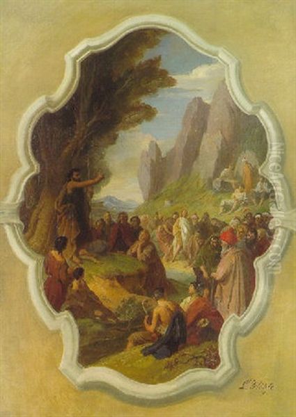 Predigt Johannes Des Taufers Oil Painting by Ludwig Glotzle