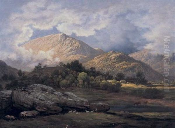 A View Of Patterdale Fell At Ullswater, Lake District Oil Painting by John Glover