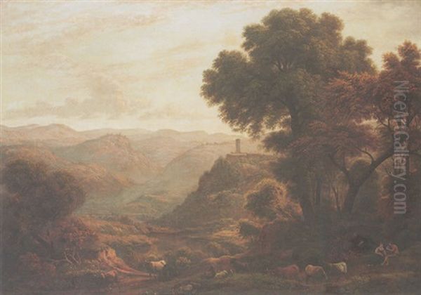 View Near Vallombrosa, Italy Oil Painting by John Glover