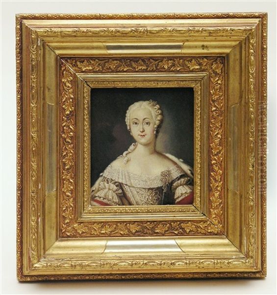 Brustportrait Der Elisabeth Christine Konigin Von Preusen by Johann Gottlieb Glume