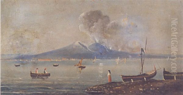 Vesuvius Oil Painting by Aristidis Glykas