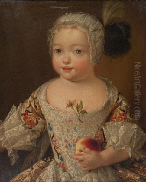 Portrait D'enfant Oil Painting by Pierre Gobert