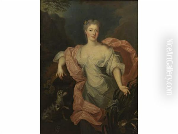 Portrait De Charlotte Aglae D'orleans, Duchesse De Modene En Source Oil Painting by Pierre Gobert